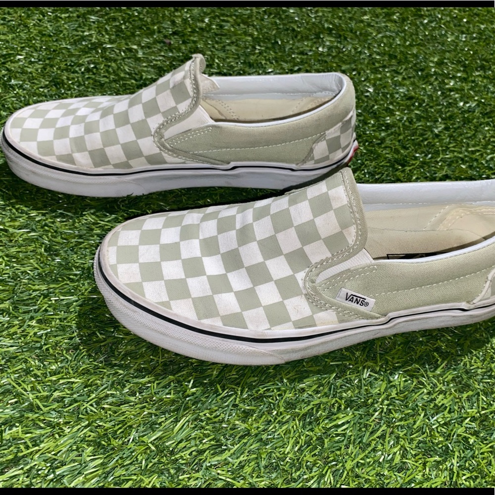 Green Checkered Vans